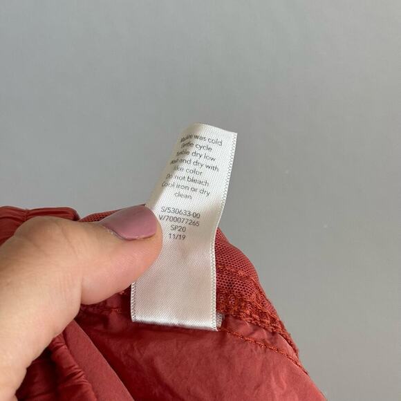 Athleta Expedition Short Drawstring Elastic Waist Hiking Shorts Red Orange 4 - Picture 13 of 13